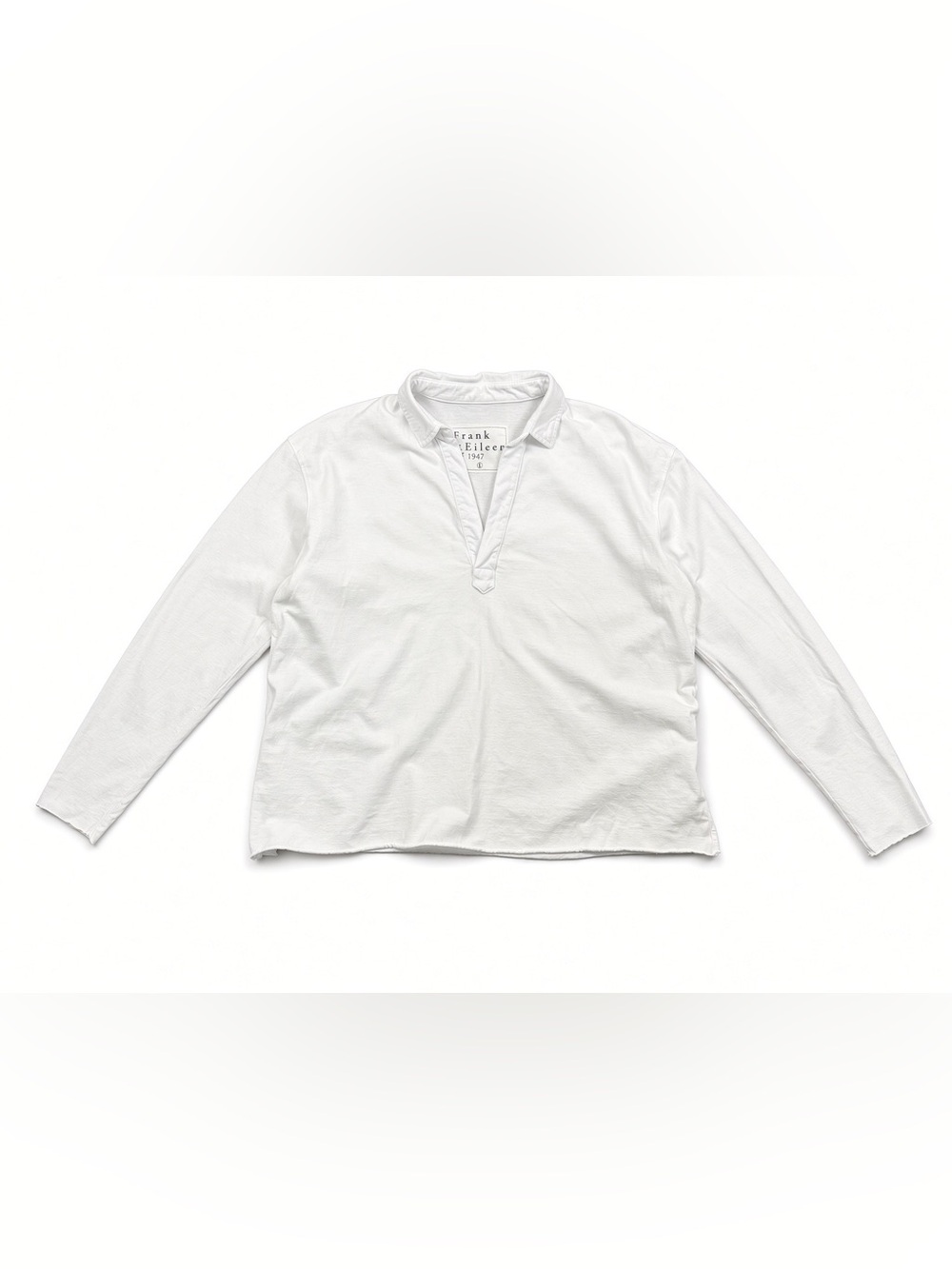 Frank & Eileen White Patrick Popover Henley Size L Heritage Jersey USA